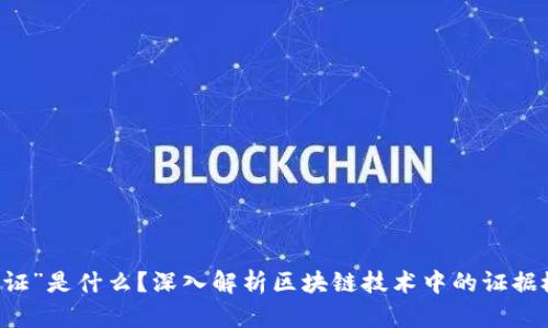 区块链里的“证”是什么?深入解析区块链技术中的证据概念及其应用